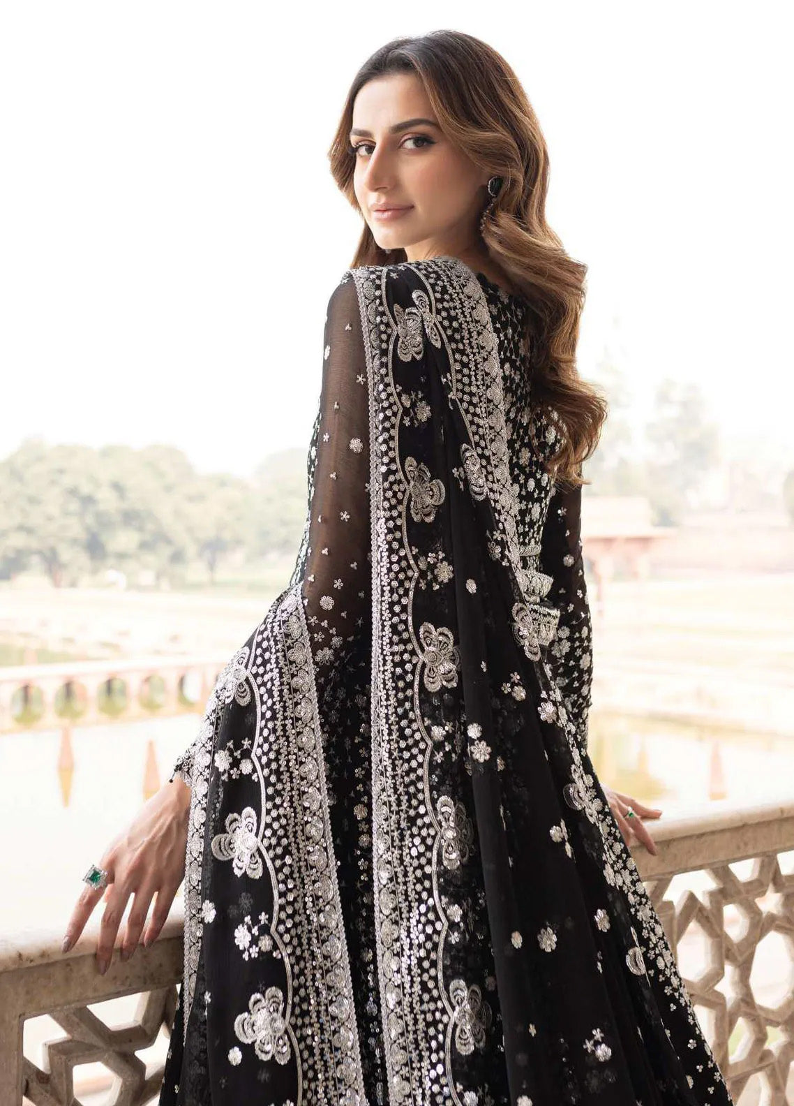 Ritzier By Farasha Embroidered Net 3 Piece Unstitched Suit FSH24R D-01 MIDNIGHT ORCHID Ritzier By Farasha Embroidered Net 3 Piece Unstitched Suit FSH24R D-01 MIDNIGHT ORCHID