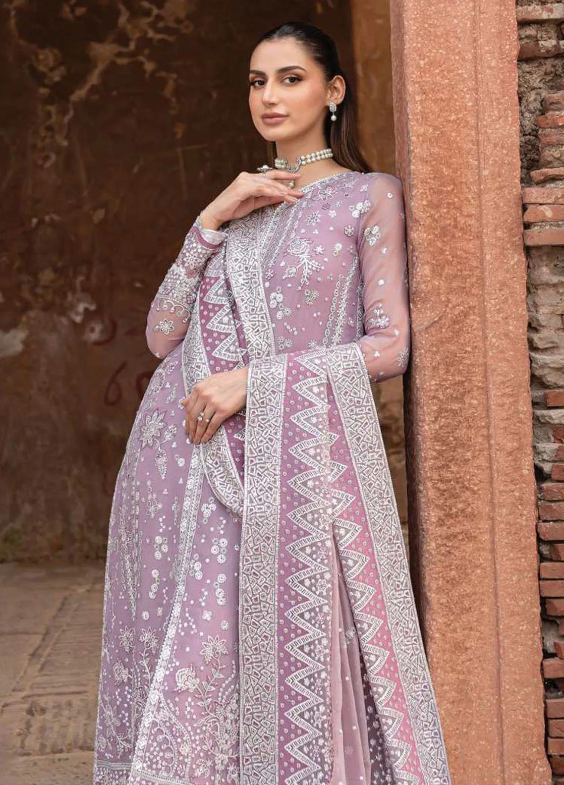 Ritzier By Farasha Embroidered Net 3 Piece Unstitched Suit FSH24R D-03 PASTEL MIST Ritzier By Farasha Embroidered Net 3 Piece Unstitched Suit FSH24R D-03 PASTEL MIST