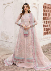 Ritzier By Farasha Embroidered Net 3 Piece Unstitched Suit FSH24R D-09 SATIN ROSE