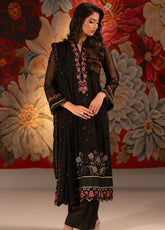 Rivaj By Shamooz Embroidered Chiffon 3 Piece Unstitched Suit SZ25R D-128