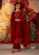 Rivaj By Shamooz Embroidered Chiffon 3 Piece Unstitched Suit SZ25R D-129