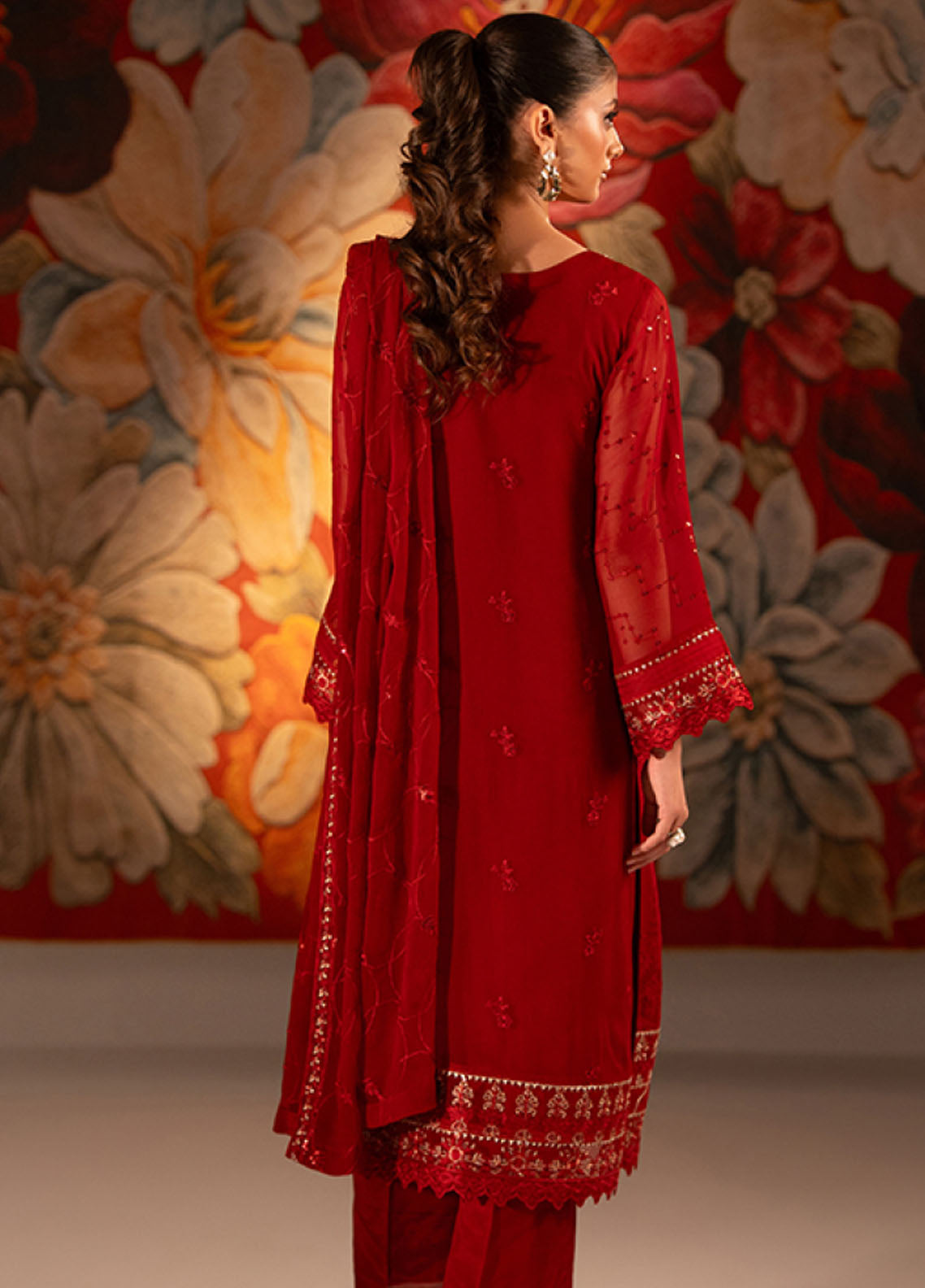 Rivaj By Shamooz Embroidered Chiffon 3 Piece Unstitched Suit SZ25R D-129 Rivaj By Shamooz Embroidered Chiffon 3 Piece Unstitched Suit SZ25R D-129