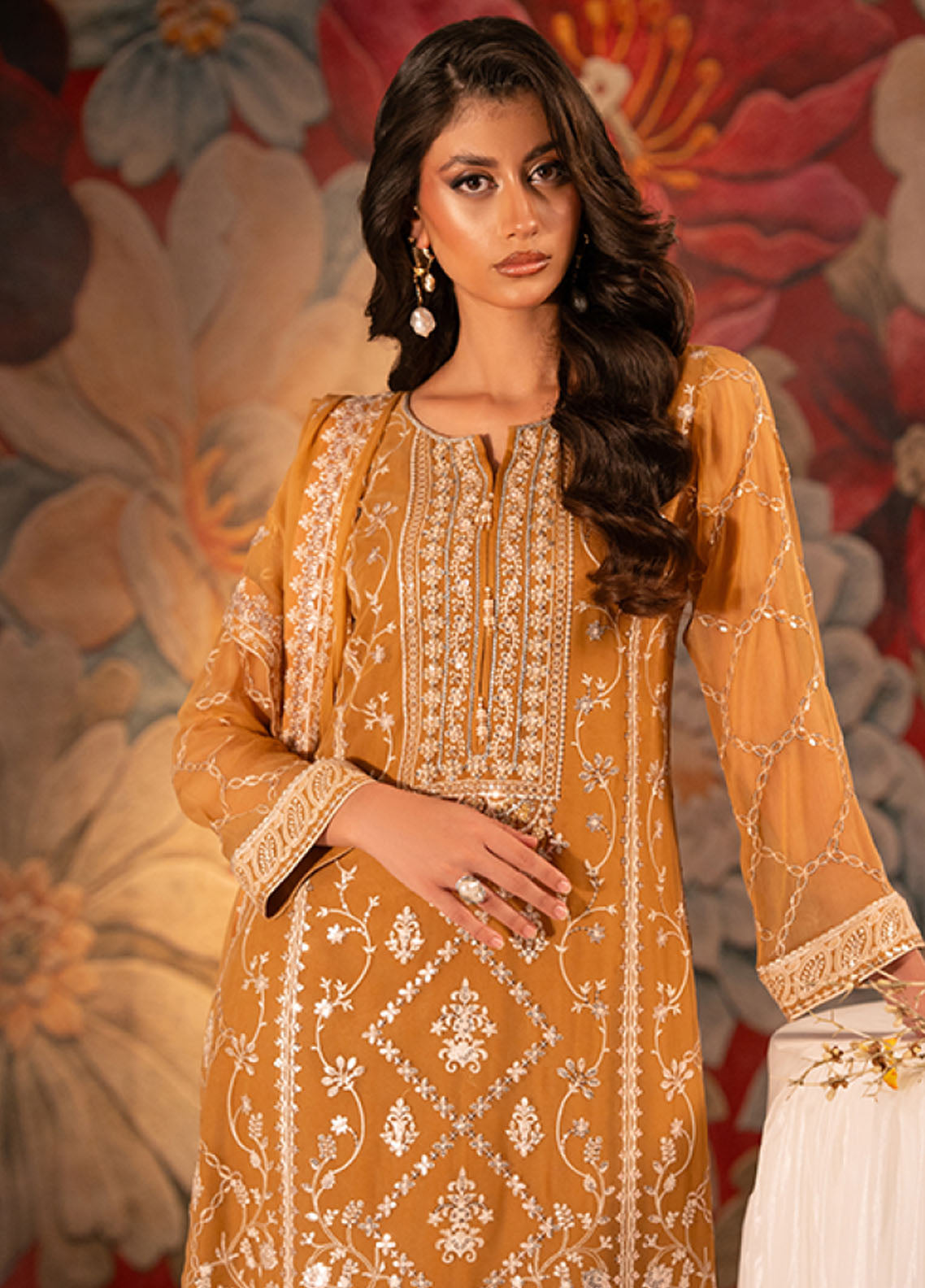 Rivaj By Shamooz Embroidered Chiffon 3 Piece Unstitched Suit SZ25R D-130 Rivaj By Shamooz Embroidered Chiffon 3 Piece Unstitched Suit SZ25R D-130