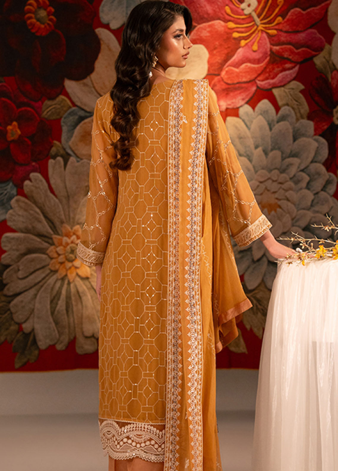 Rivaj By Shamooz Embroidered Chiffon 3 Piece Unstitched Suit SZ25R D-130 Rivaj By Shamooz Embroidered Chiffon 3 Piece Unstitched Suit SZ25R D-130