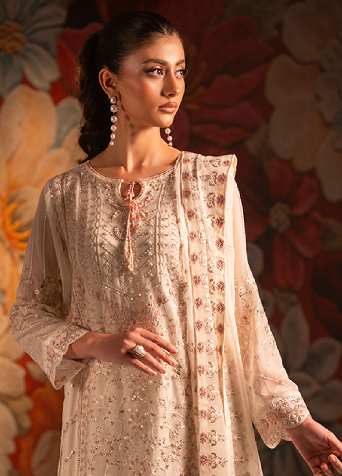 Rivaj By Shamooz Embroidered Chiffon 3 Piece Unstitched Suit SZ25R D-131 Rivaj By Shamooz Embroidered Chiffon 3 Piece Unstitched Suit SZ25R D-131