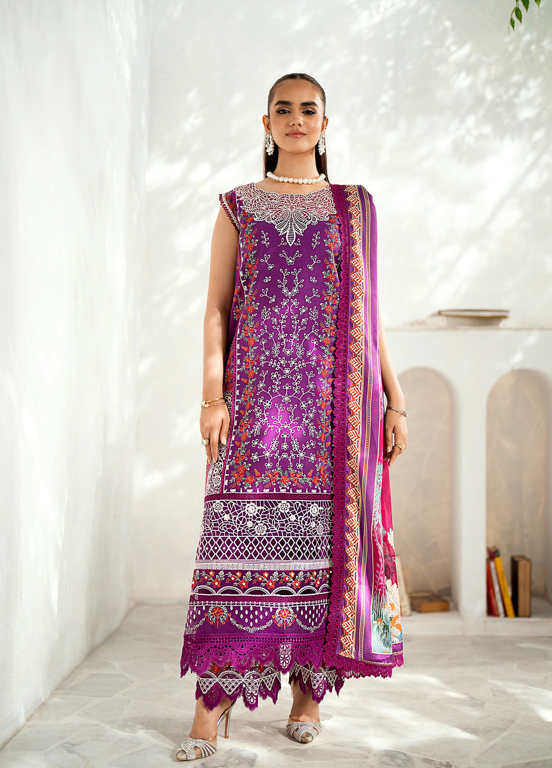 Riwaayat By Bin Ilyas Embroidered Lawn 3 Piece Unstitched Suit BI24R 301 A Riwaayat By Bin Ilyas Embroidered Lawn 3 Piece Unstitched Suit BI24R 301 A