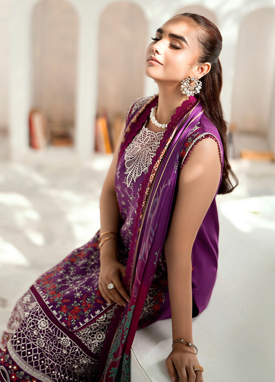 Riwaayat By Bin Ilyas Embroidered Lawn 3 Piece Unstitched Suit BI24R 301 A Riwaayat By Bin Ilyas Embroidered Lawn 3 Piece Unstitched Suit BI24R 301 A