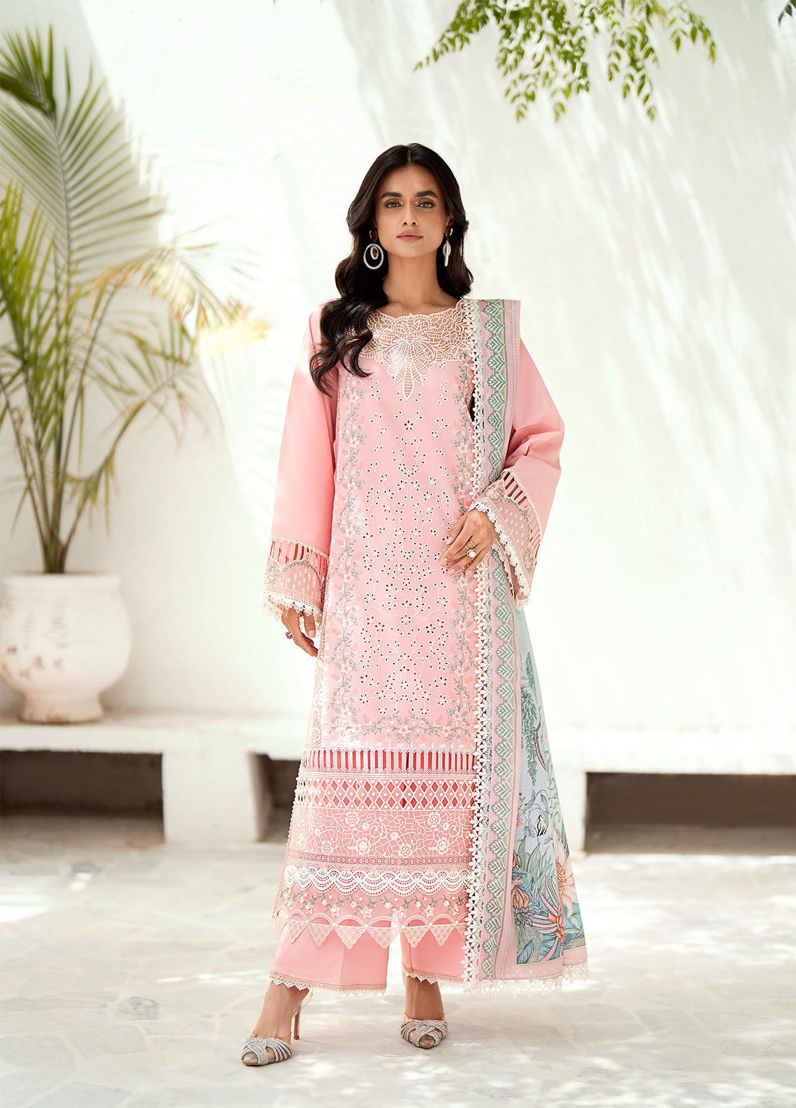 Riwaayat By Bin Ilyas Embroidered Lawn 3 Piece Unstitched Suit BI24R 301 B Riwaayat By Bin Ilyas Embroidered Lawn 3 Piece Unstitched Suit BI24R 301 B