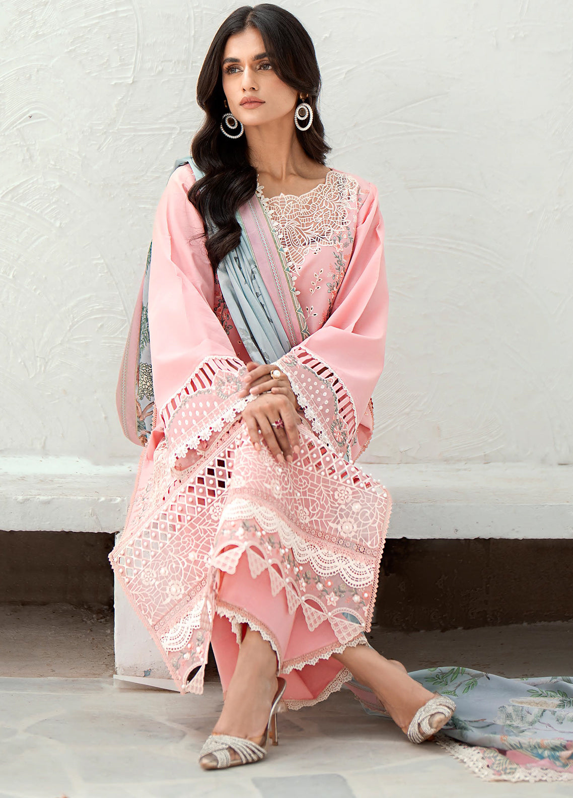 Riwaayat By Bin Ilyas Embroidered Lawn 3 Piece Unstitched Suit BI24R 301 B Riwaayat By Bin Ilyas Embroidered Lawn 3 Piece Unstitched Suit BI24R 301 B