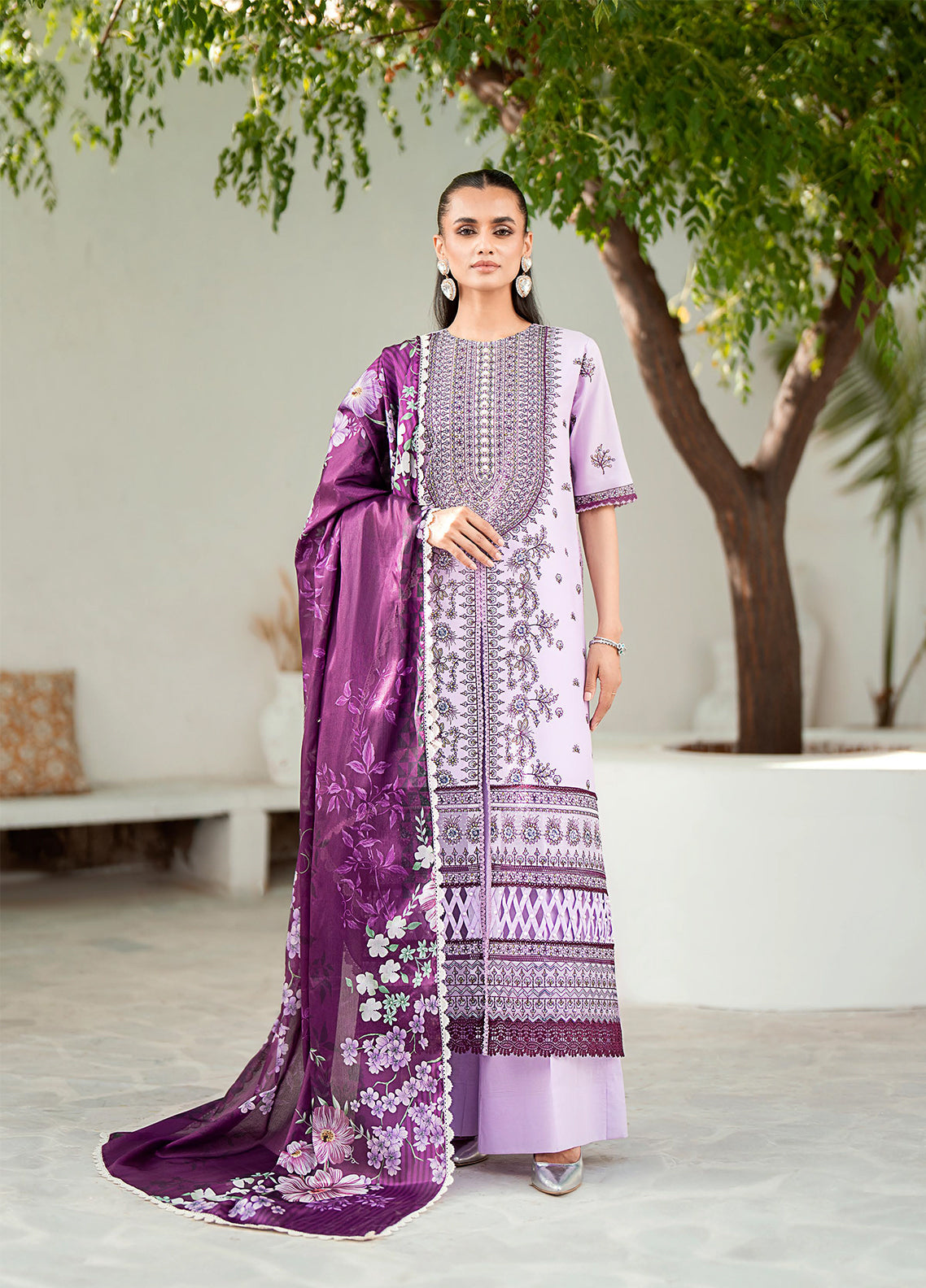 Riwaayat By Bin Ilyas Embroidered Lawn 3 Piece Unstitched Suit BI24R 303 A Riwaayat By Bin Ilyas Embroidered Lawn 3 Piece Unstitched Suit BI24R 303 A
