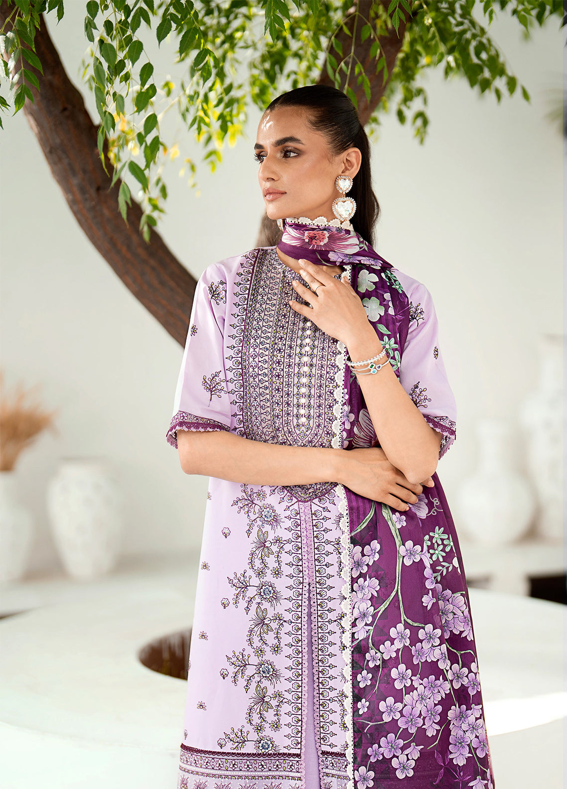 Riwaayat By Bin Ilyas Embroidered Lawn 3 Piece Unstitched Suit BI24R 303 A Riwaayat By Bin Ilyas Embroidered Lawn 3 Piece Unstitched Suit BI24R 303 A