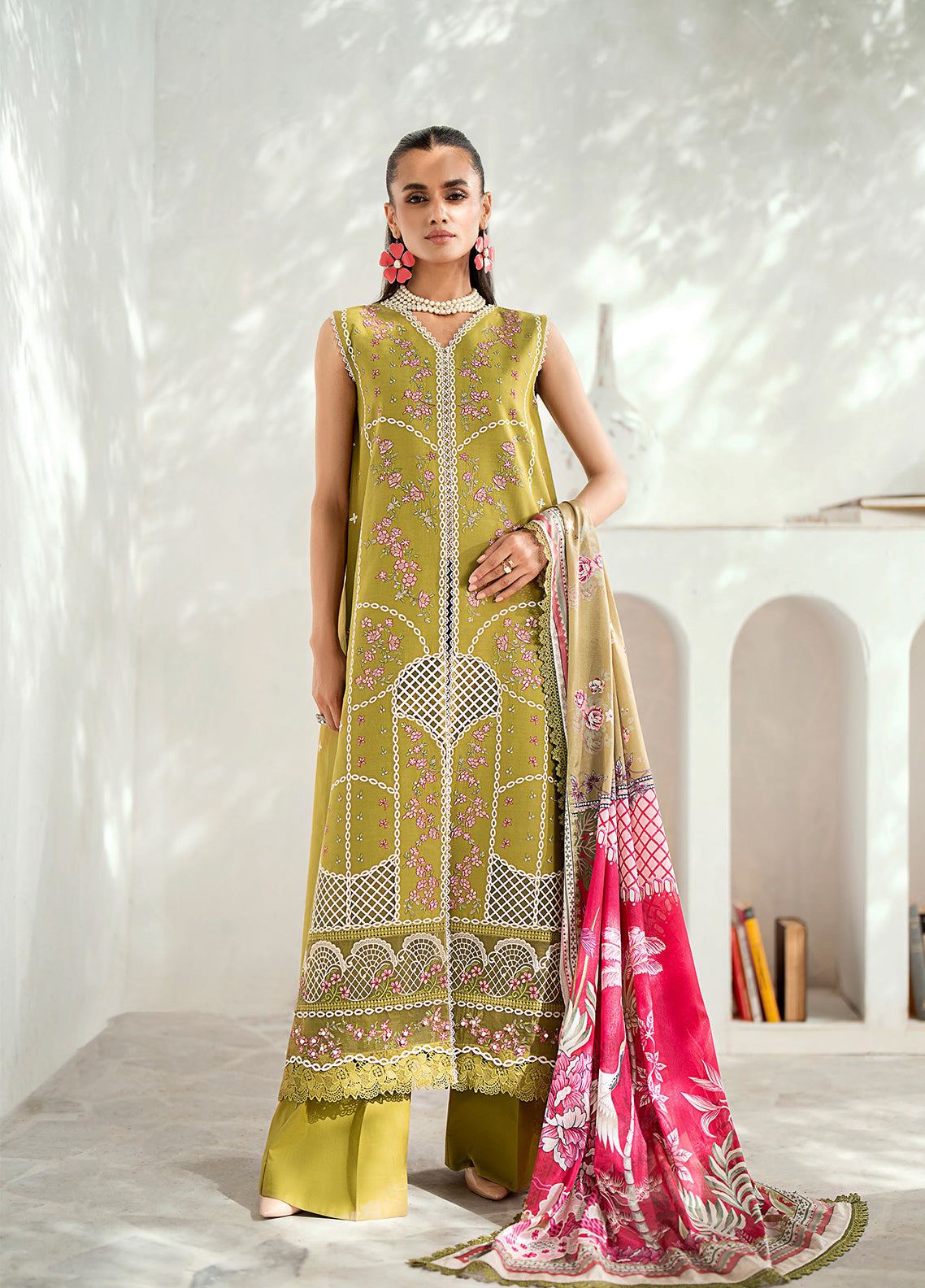 Riwaayat By Bin Ilyas Embroidered Lawn 3 Piece Unstitched Suit BI24R 304 B Riwaayat By Bin Ilyas Embroidered Lawn 3 Piece Unstitched Suit BI24R 304 B