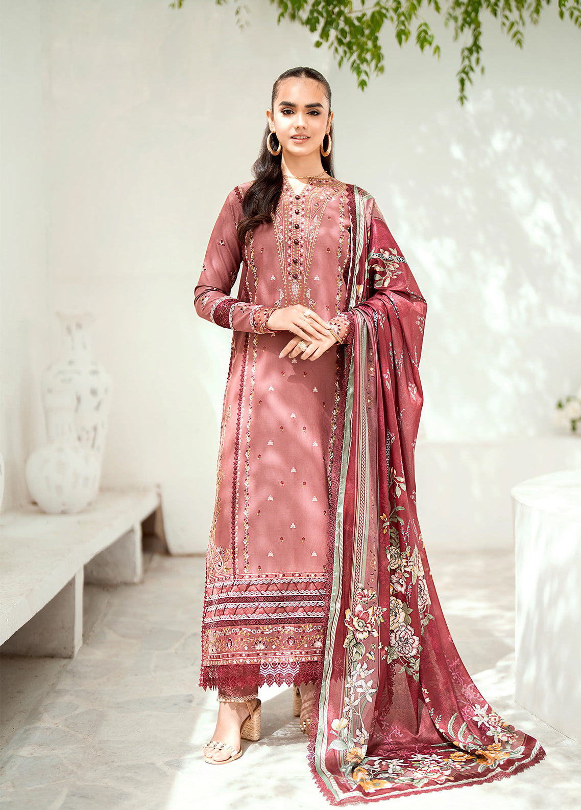 Riwaayat By Bin Ilyas Embroidered Lawn 3 Piece Unstitched Suit BI24R 305 A Riwaayat By Bin Ilyas Embroidered Lawn 3 Piece Unstitched Suit BI24R 305 A