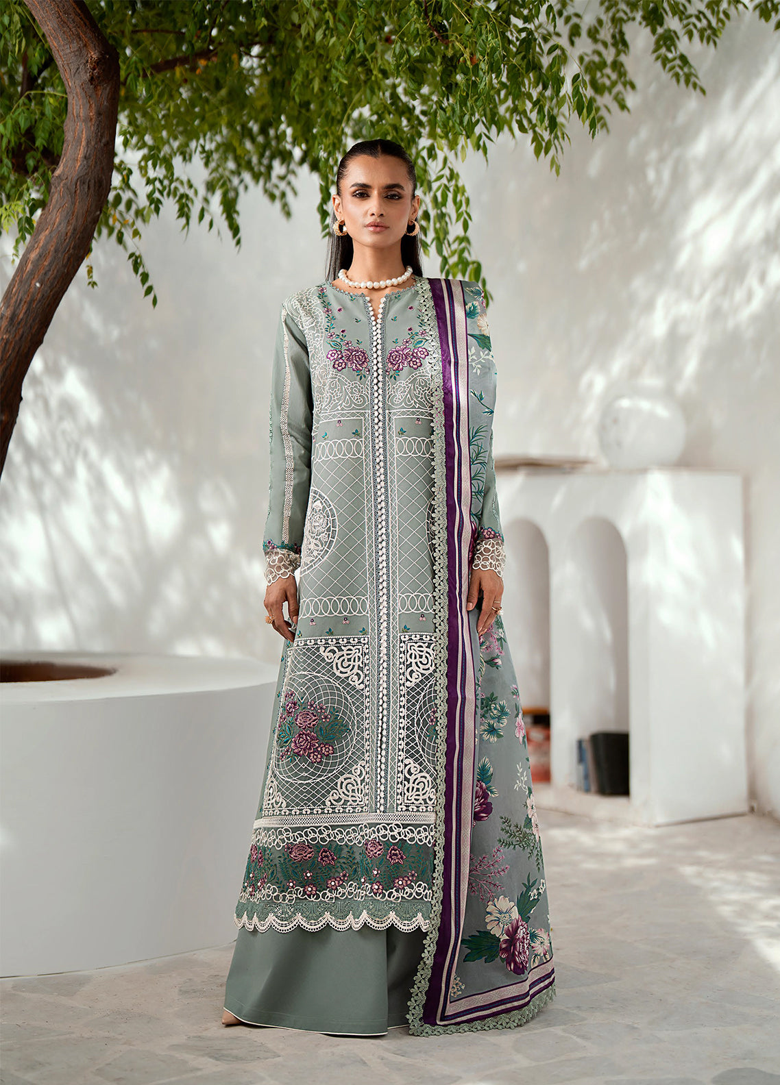 Riwaayat By Bin Ilyas Embroidered Lawn 3 Piece Unstitched Suit BI24R 307 A Riwaayat By Bin Ilyas Embroidered Lawn 3 Piece Unstitched Suit BI24R 307 A