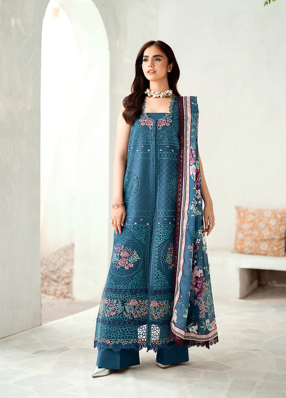 Riwaayat By Bin Ilyas Embroidered Lawn 3 Piece Unstitched Suit BI24R 307 B Riwaayat By Bin Ilyas Embroidered Lawn 3 Piece Unstitched Suit BI24R 307 B