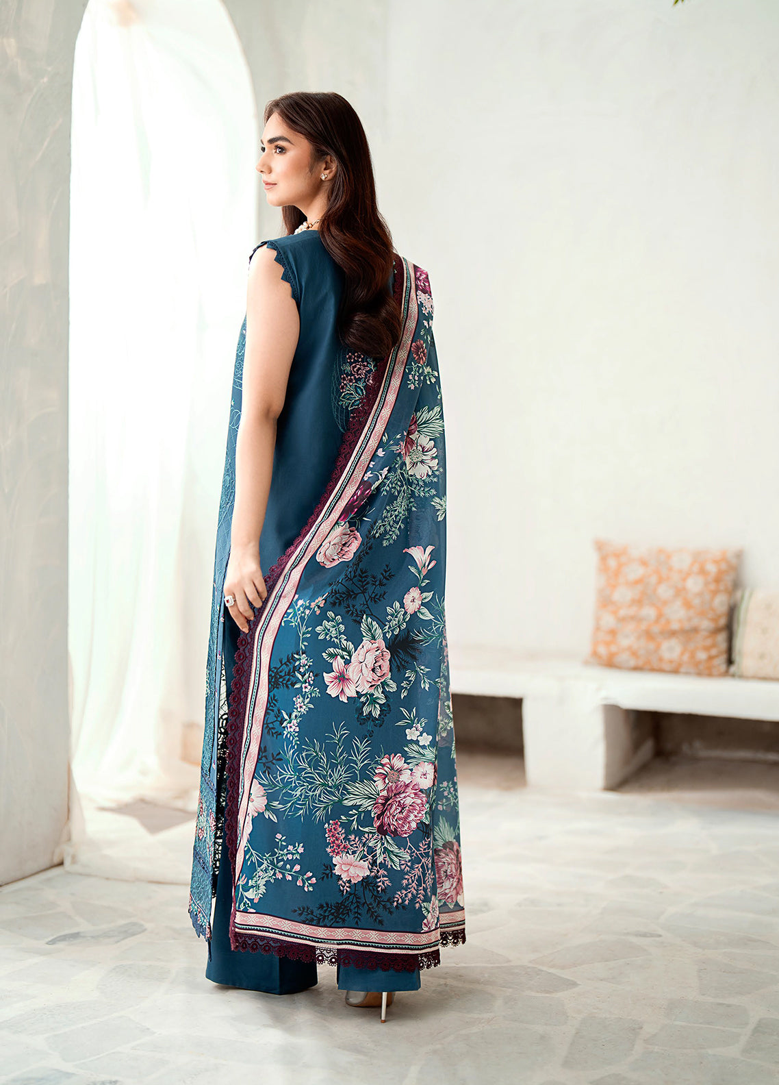 Riwaayat By Bin Ilyas Embroidered Lawn 3 Piece Unstitched Suit BI24R 307 B Riwaayat By Bin Ilyas Embroidered Lawn 3 Piece Unstitched Suit BI24R 307 B