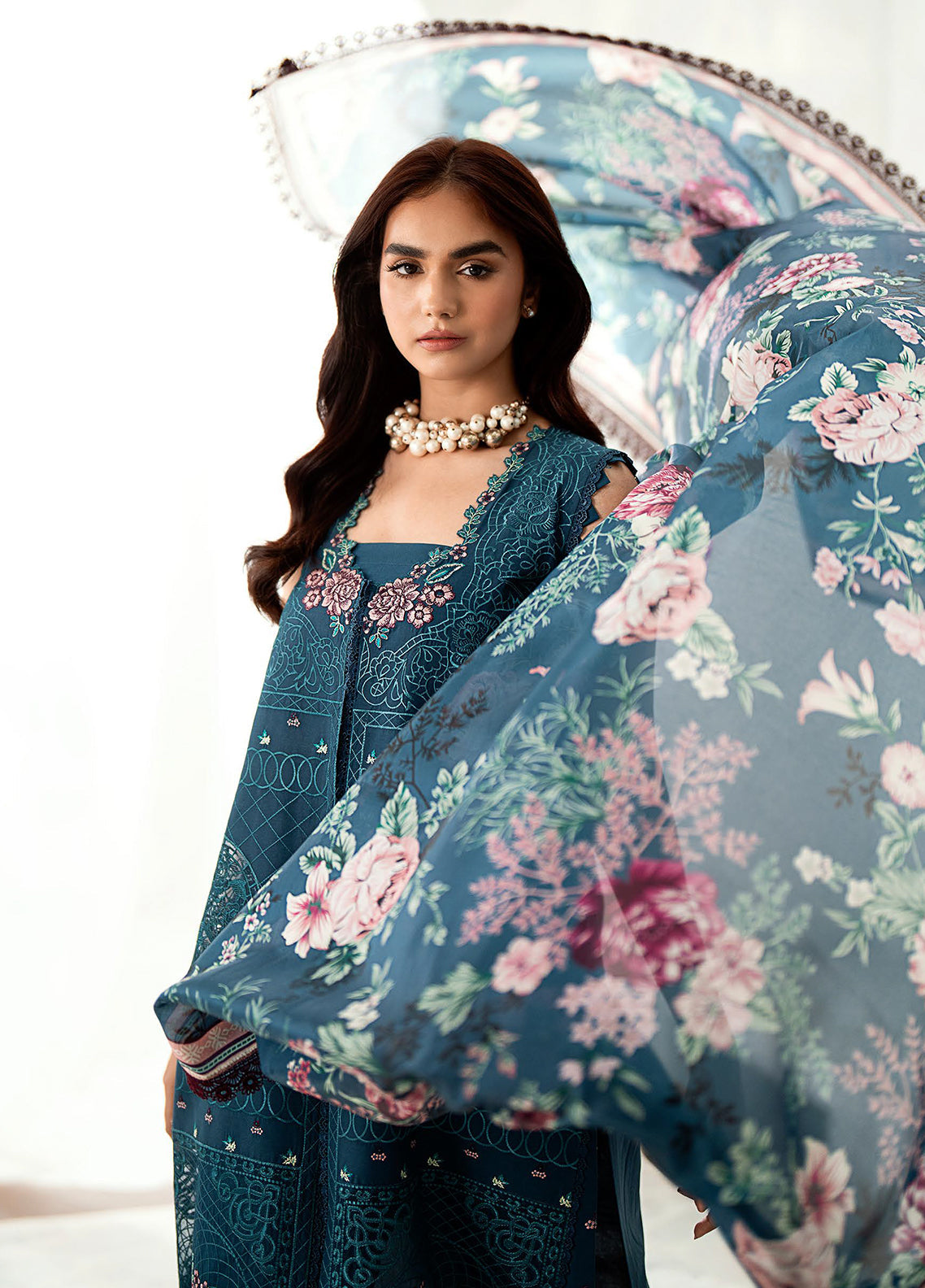 Riwaayat By Bin Ilyas Embroidered Lawn 3 Piece Unstitched Suit BI24R 307 B Riwaayat By Bin Ilyas Embroidered Lawn 3 Piece Unstitched Suit BI24R 307 B