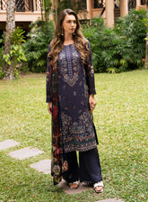 Riwayat By Ramsha Embroidered Lawn 3 Piece Unstitched Suit RM25RLEL Y-1103