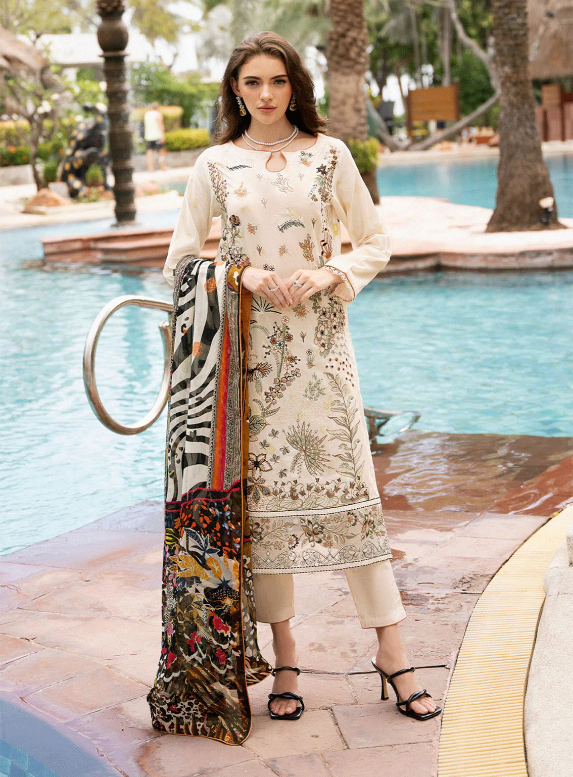 Riwayat By Ramsha Embroidered Lawn 3 Piece Unstitched Suit RM25RLEL Y-1106 Riwayat By Ramsha Embroidered Lawn 3 Piece Unstitched Suit RM25RLEL Y-1106