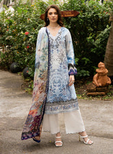 Riwayat By Ramsha Embroidered Lawn 3 Piece Unstitched Suit RM25RLEL Y-1108