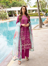 Riwayat By Ramsha Embroidered Lawn 3 Piece Unstitched Suit RM25RLEL Y-1109