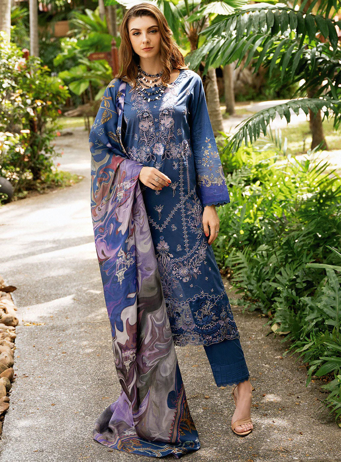 Riwayat By Ramsha Embroidered Lawn 3 Piece Unstitched Suit RM25RLEL Y-1110 Riwayat By Ramsha Embroidered Lawn 3 Piece Unstitched Suit RM25RLEL Y-1110