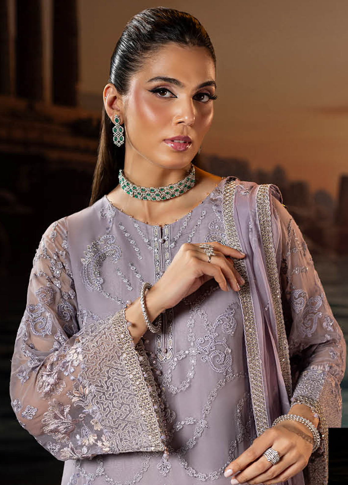 Riwayat Lamisah By Lavish Premium Embroidered Chiffon Suits Unstitched 3 Piece LP25RLC D-01 TWILIGHT BLOOM Riwayat Lamisah By Lavish Premium Embroidered Chiffon Suits Unstitched 3 Piece LP25RLC D-01 TWILIGHT BLOOM