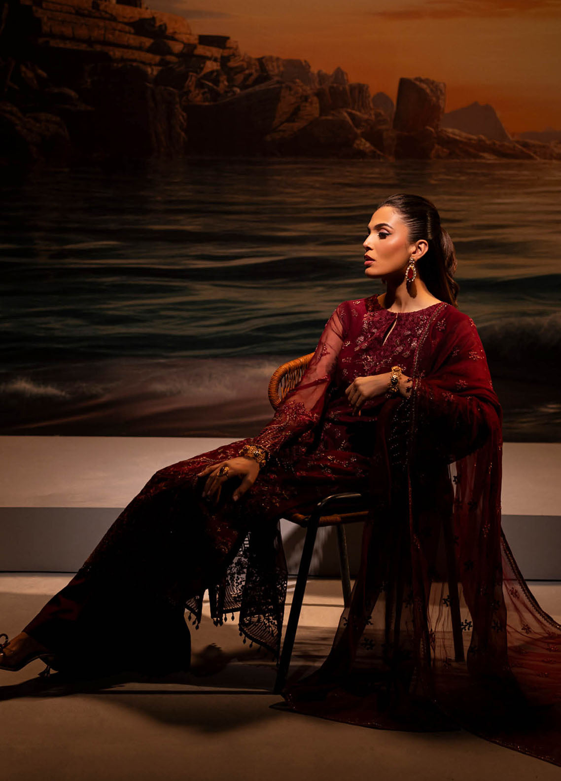 Riwayat Lamisah By Lavish Premium Embroidered Chiffon Suits Unstitched 3 Piece LP25RLC D-02 FUCHSIA FANTASY Riwayat Lamisah By Lavish Premium Embroidered Chiffon Suits Unstitched 3 Piece LP25RLC D-02 FUCHSIA FANTASY