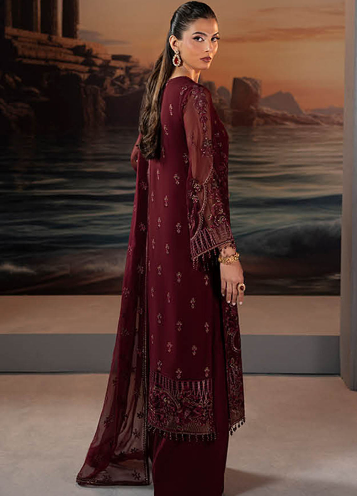 Riwayat Lamisah By Lavish Premium Embroidered Chiffon Suits Unstitched 3 Piece LP25RLC D-02 FUCHSIA FANTASY Riwayat Lamisah By Lavish Premium Embroidered Chiffon Suits Unstitched 3 Piece LP25RLC D-02 FUCHSIA FANTASY