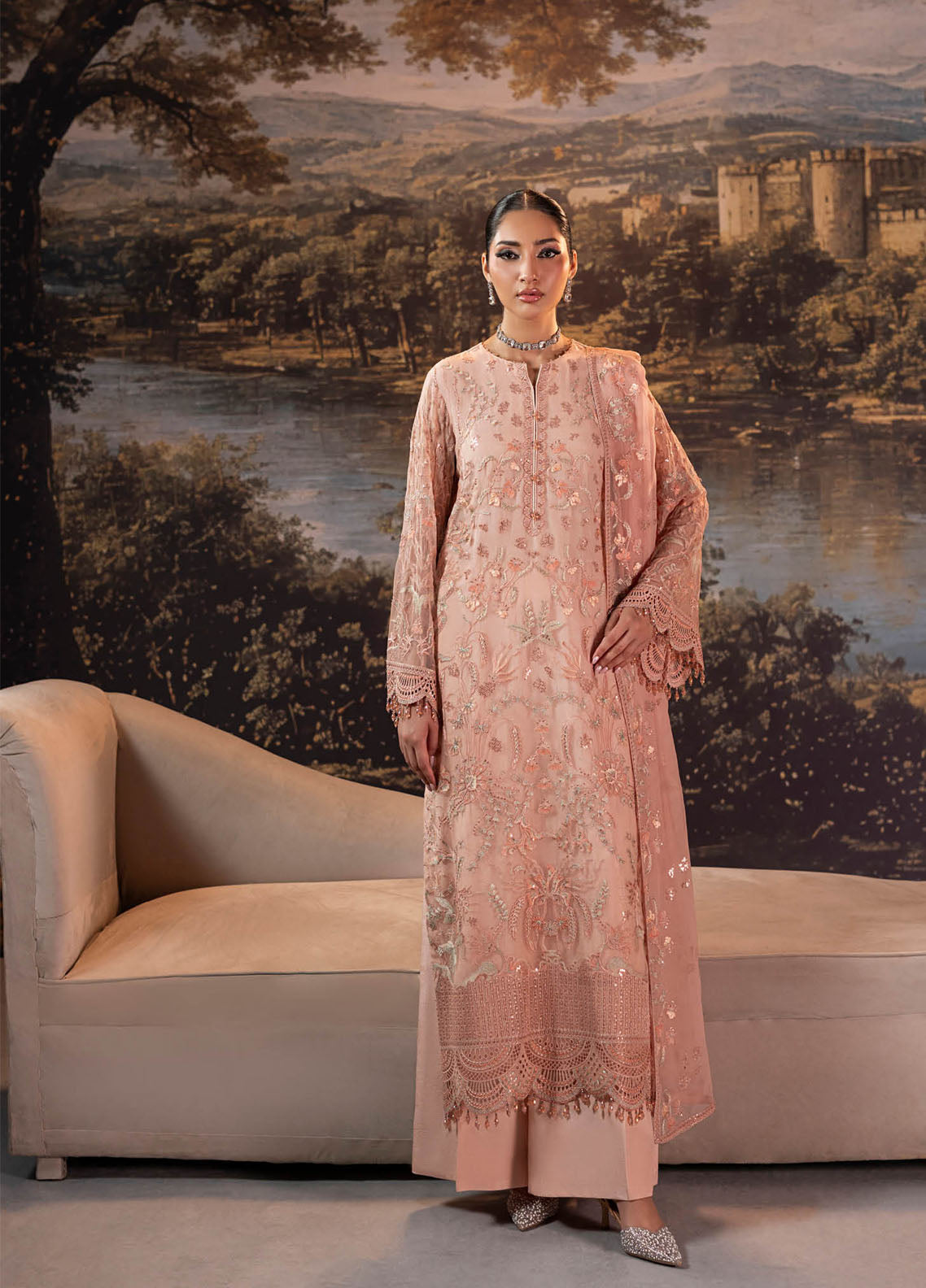 Riwayat Lamisah By Lavish Premium Embroidered Chiffon Suits Unstitched 3 Piece LP25RLC D-04 BLOSSOM GRACE Riwayat Lamisah By Lavish Premium Embroidered Chiffon Suits Unstitched 3 Piece LP25RLC D-04 BLOSSOM GRACE