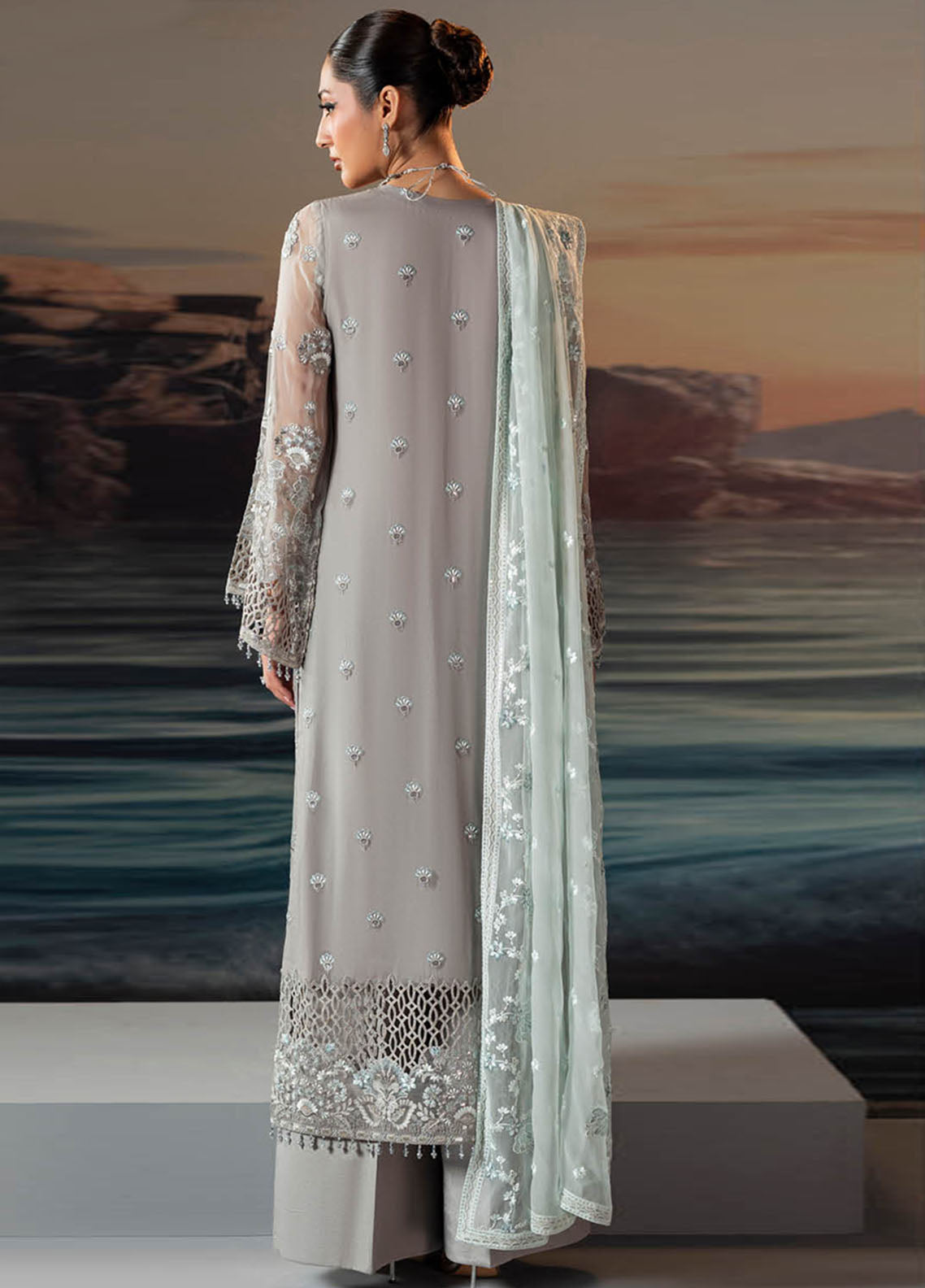 Riwayat Lamisah By Lavish Premium Embroidered Chiffon Suits Unstitched 3 Piece LP25RLC D-06 TAUPE Riwayat Lamisah By Lavish Premium Embroidered Chiffon Suits Unstitched 3 Piece LP25RLC D-06 TAUPE