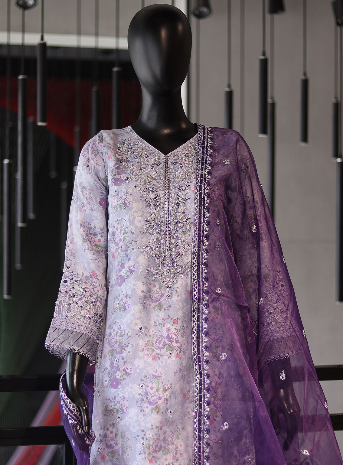 Roheen By Peach Embroidered Organza 3 Piece Stitched Suit P24REO D-5A Roheen By Peach Embroidered Organza 3 Piece Stitched Suit P24REO D-5A