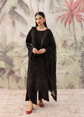 Romansiyyah By Emaan Adeel Embroidered Chiffon 3 Piece Unstitched Suit EA25RLF D-ZAREENAH