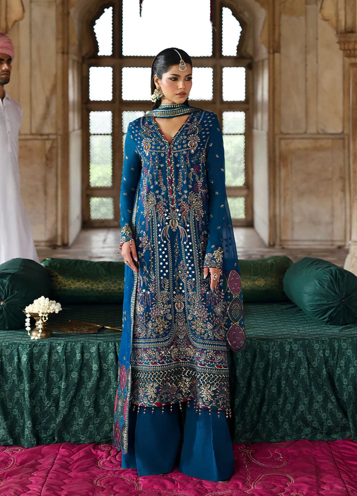 Romansiyyah By Emaan Adeel Embroidered Chiffon 3 Piece Unstitched Suit EA25RLF D-ZARQ Romansiyyah By Emaan Adeel Embroidered Chiffon 3 Piece Unstitched Suit EA25RLF D-ZARQ