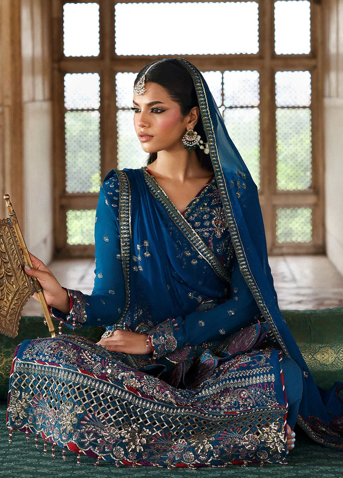 Romansiyyah By Emaan Adeel Embroidered Chiffon 3 Piece Unstitched Suit EA25RLF D-ZARQ Romansiyyah By Emaan Adeel Embroidered Chiffon 3 Piece Unstitched Suit EA25RLF D-ZARQ
