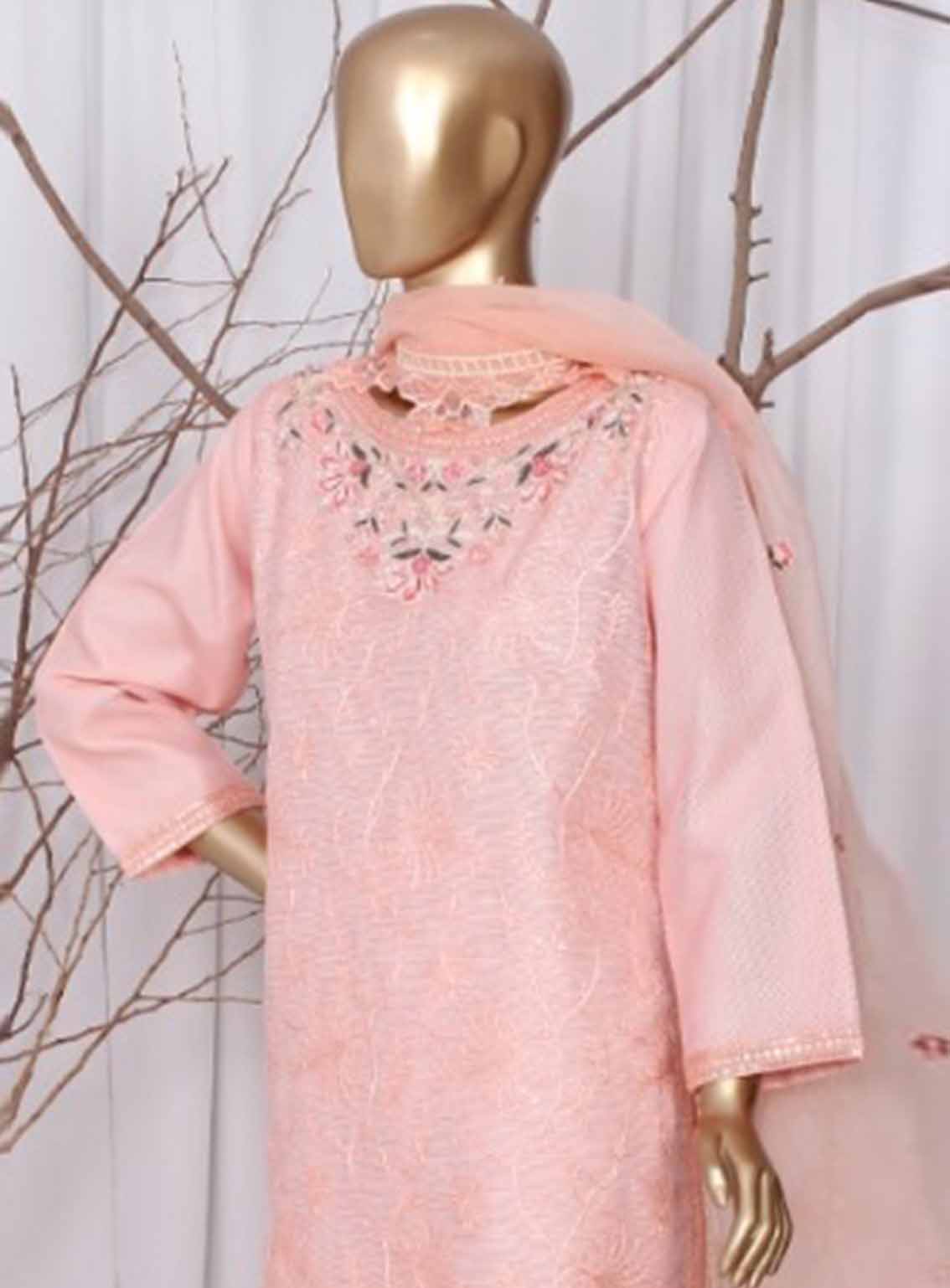 Romosh Embroidered Chiffon 3 Piece Stitched Suit RNPC25FE D-188-PNK Romosh Embroidered Chiffon 3 Piece Stitched Suit RNPC25FE D-188-PNK