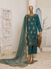 Romosh Embroidered Chiffon 3 Piece Stitched Suit RNPC25FE D-5387-GRN