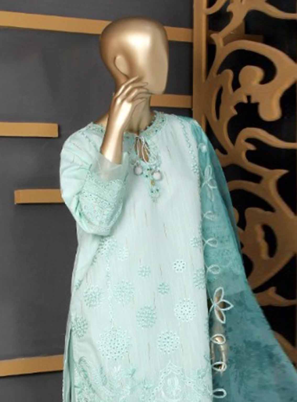 Romosh Embroidered Khaddi Net 3 Piece Stitched Suit RNPC25FE D-067-1-MGRN Romosh Embroidered Khaddi Net 3 Piece Stitched Suit RNPC25FE D-067-1-MGRN