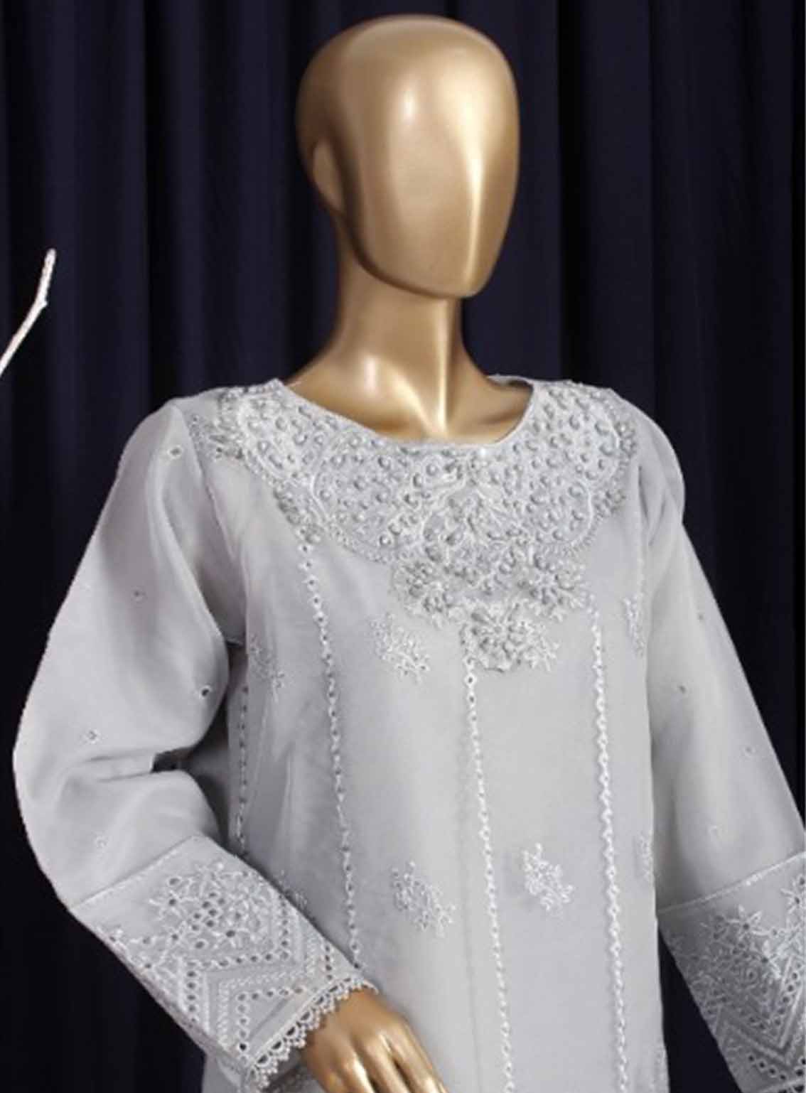 Romosh Embroidered Organza 3 Piece Stitched Suit RNPC25FE D-221-GRY Romosh Embroidered Organza 3 Piece Stitched Suit RNPC25FE D-221-GRY