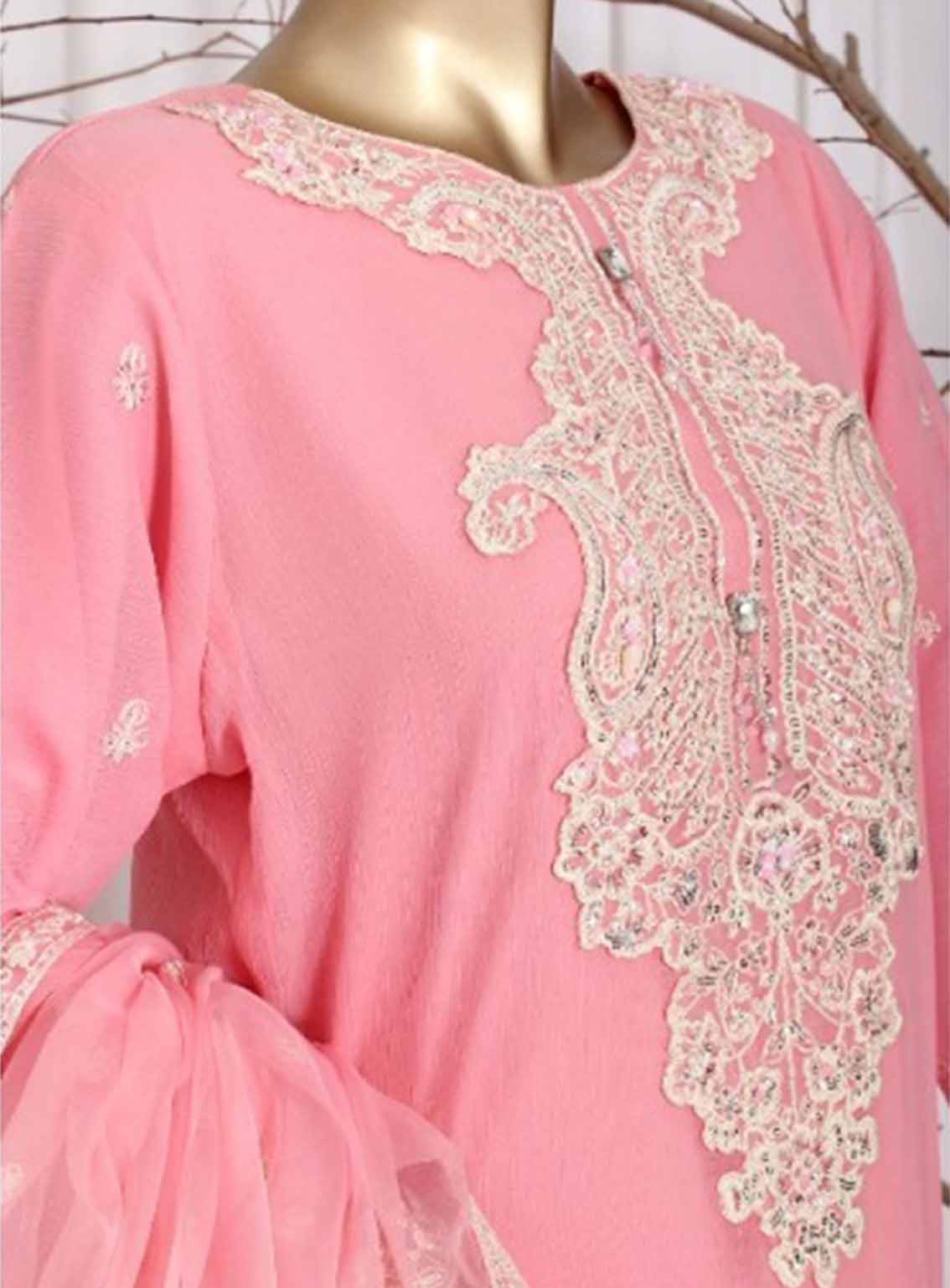 Romosh Embroidered Organza 3 Piece Stitched Suit RNPC25FE D-222-PNK Romosh Embroidered Organza 3 Piece Stitched Suit RNPC25FE D-222-PNK
