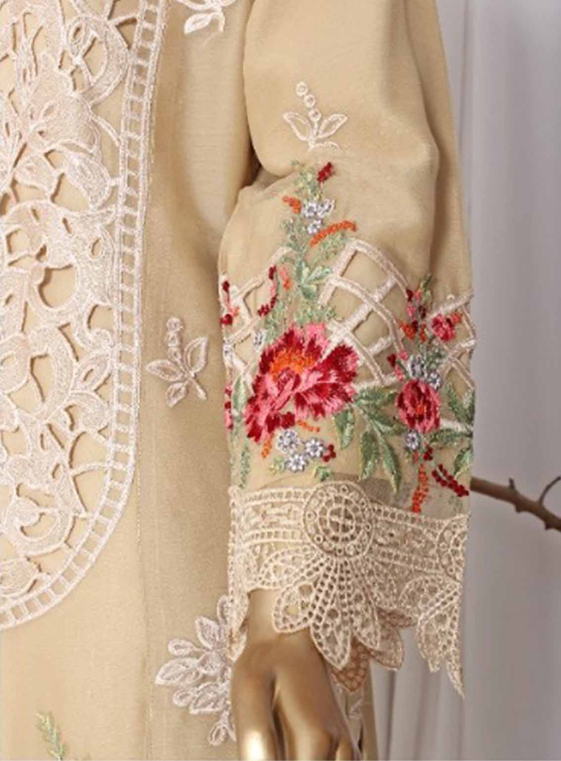 Romosh Embroidered Organza 3 Piece Stitched Suit RNPC25FE D-223-SKN Romosh Embroidered Organza 3 Piece Stitched Suit RNPC25FE D-223-SKN