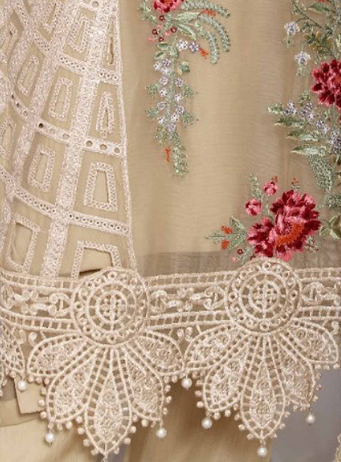 Romosh Embroidered Organza 3 Piece Stitched Suit RNPC25FE D-223-SKN Romosh Embroidered Organza 3 Piece Stitched Suit RNPC25FE D-223-SKN