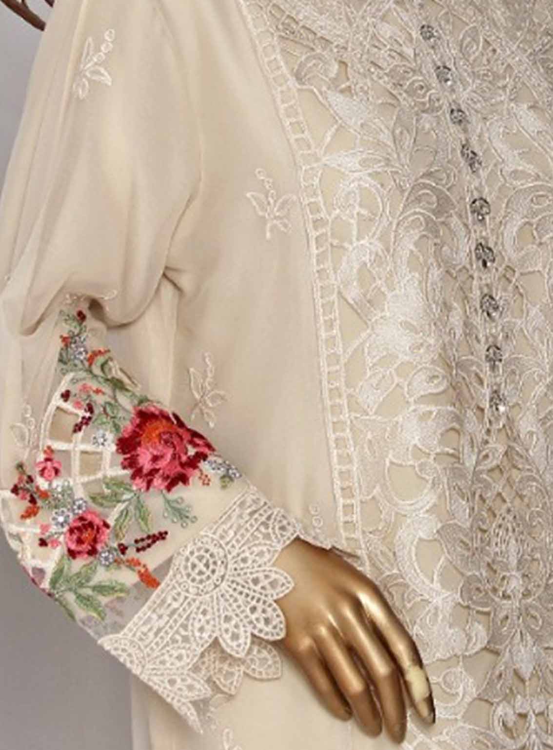 Romosh Embroidered Organza 3 Piece Stitched Suit RNPC25FE D-223-WHT Romosh Embroidered Organza 3 Piece Stitched Suit RNPC25FE D-223-WHT