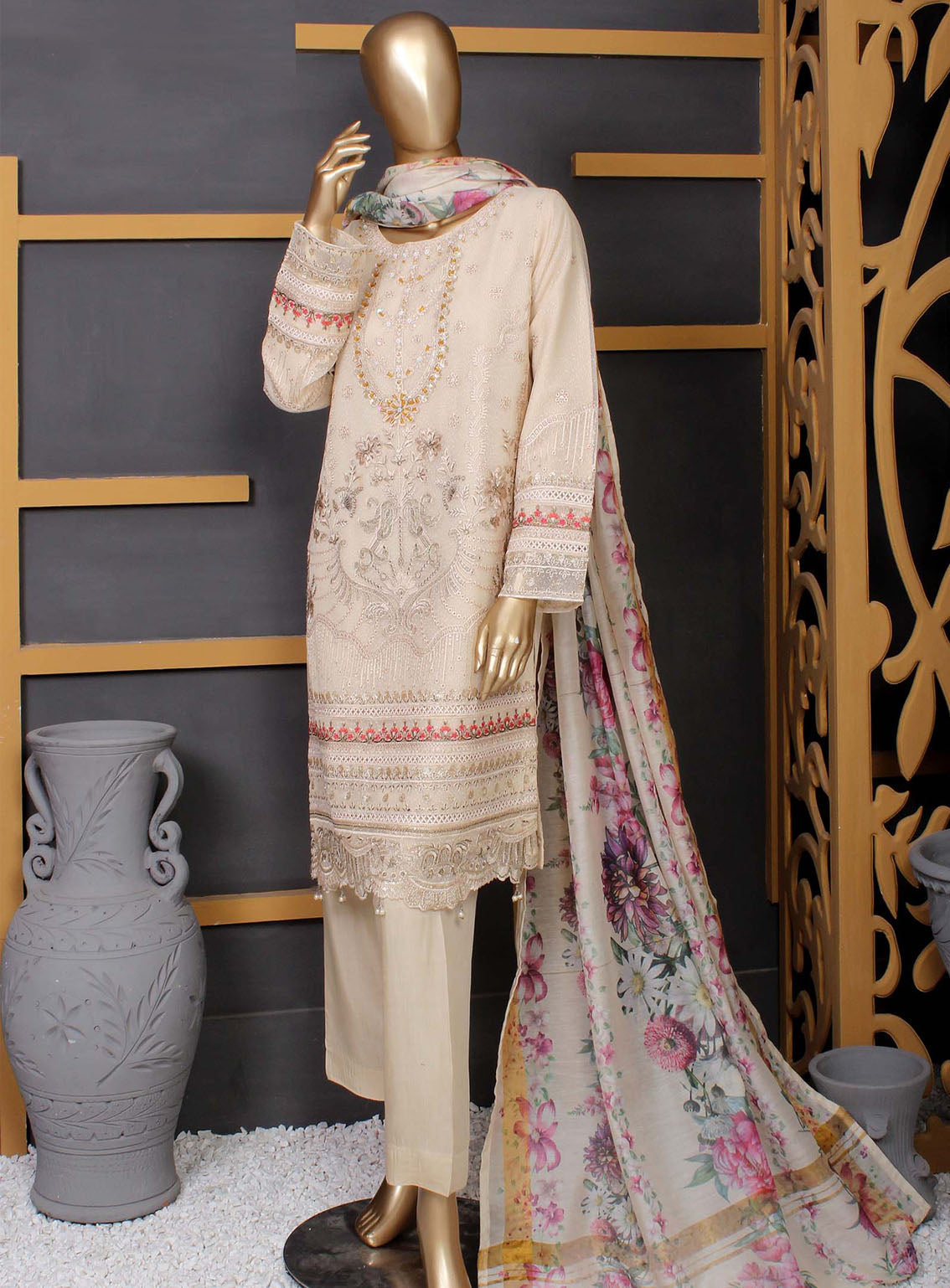 Romosh Fancy Embroidered Chiffon 3 Piece Stitched Suit - RNPC24FE RO-144 POSH PETAL-2 Romosh Fancy Embroidered Chiffon 3 Piece Stitched Suit - RNPC24FE RO-144 POSH PETAL-2