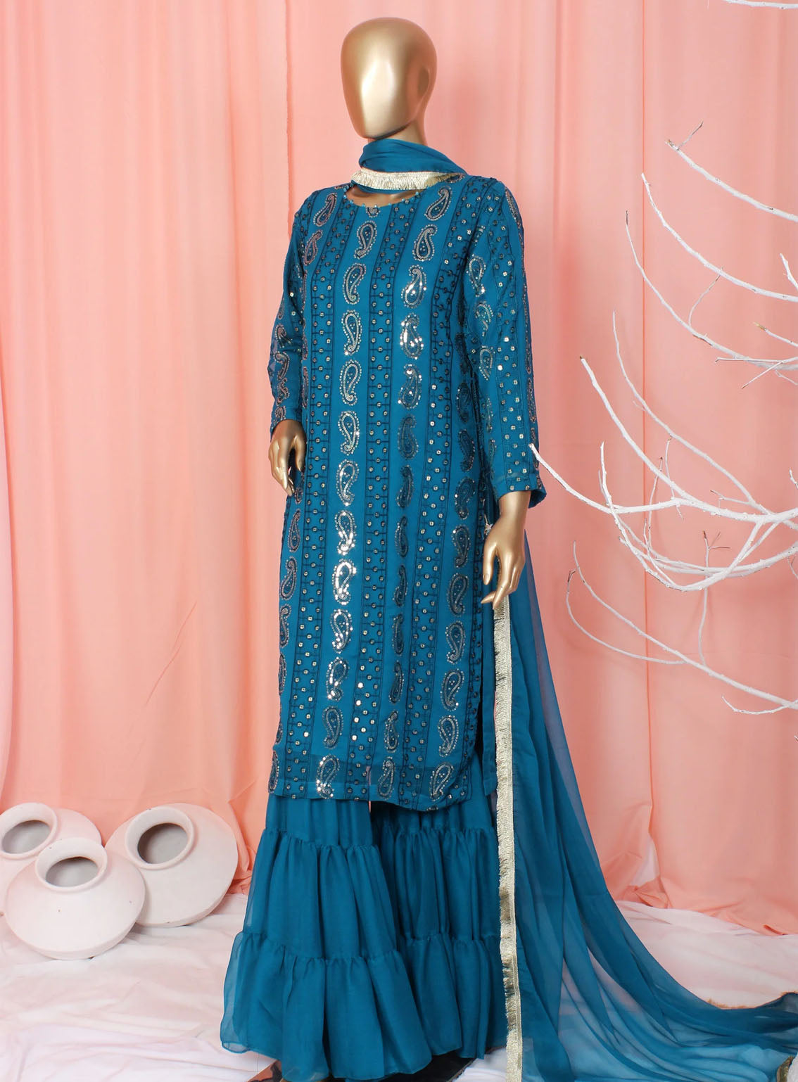 Romosh Fancy Embroidered Chiffon 3 Piece Stitched Suit - RNPC24FE RO-146 ROYAL ELEGANCE-2 Romosh Fancy Embroidered Chiffon 3 Piece Stitched Suit - RNPC24FE RO-146 ROYAL ELEGANCE-2
