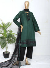 Romosh Fancy Embroidered Cotton 3 Piece Stitched Suit - RNPC24FE RO-138 GREEN GLOW