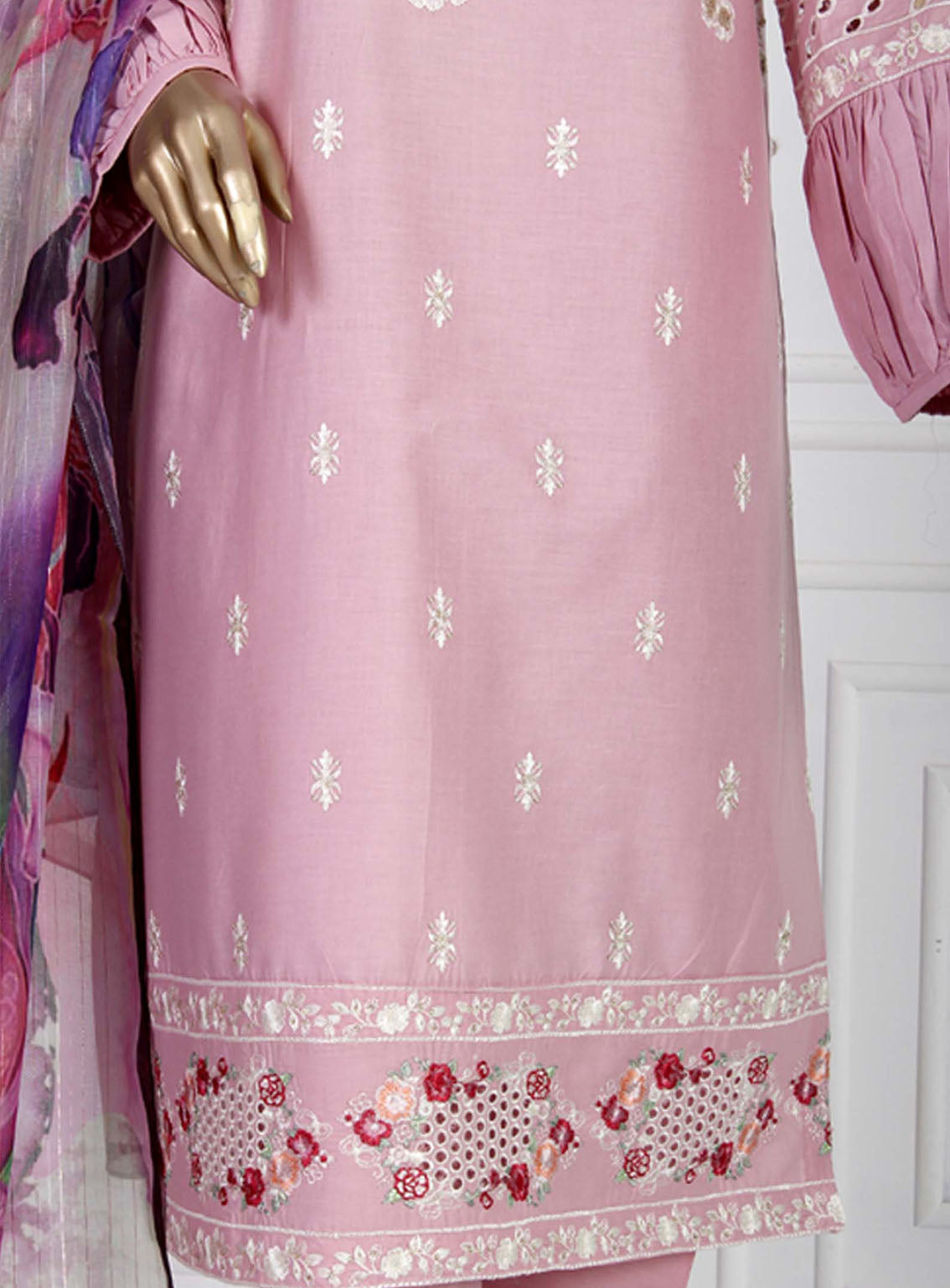 Romosh Fancy Embroidered Cotton 3 Piece Stitched Suit - RNPC24FE RO-153 MINT FRESH-1 Romosh Fancy Embroidered Cotton 3 Piece Stitched Suit - RNPC24FE RO-153 MINT FRESH-1