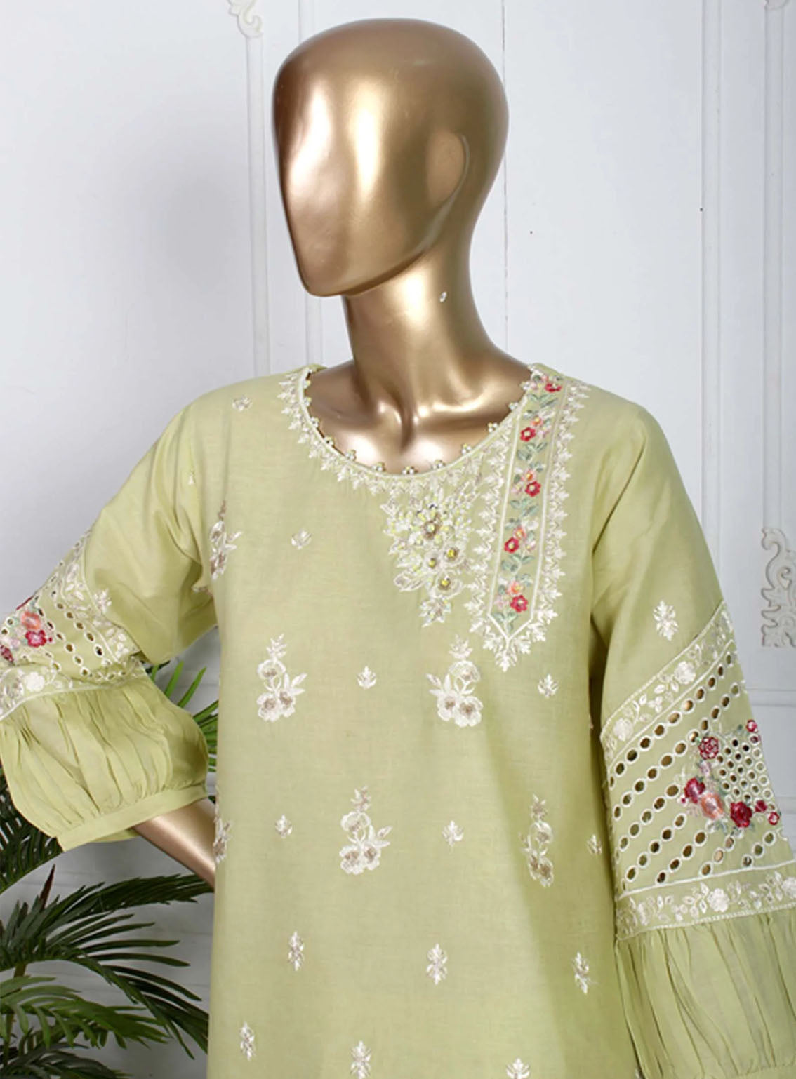Romosh Fancy Embroidered Cotton 3 Piece Stitched Suit - RNPC24FE RO-153 MINT FRESH-2 Romosh Fancy Embroidered Cotton 3 Piece Stitched Suit - RNPC24FE RO-153 MINT FRESH-2