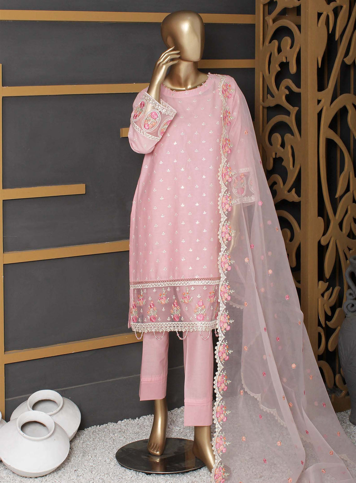 Romosh Fancy Embroidered Cotton 3 Piece Stitched Suit - RNPC24FE RO-157 BLOSSOM DREAM-2 Romosh Fancy Embroidered Cotton 3 Piece Stitched Suit - RNPC24FE RO-157 BLOSSOM DREAM-2