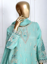 Romosh Fancy Embroidered Khaddi Net 3 Piece Stitched Suit - RNPC24FE RO-130 RADIANT RUFFLES-1